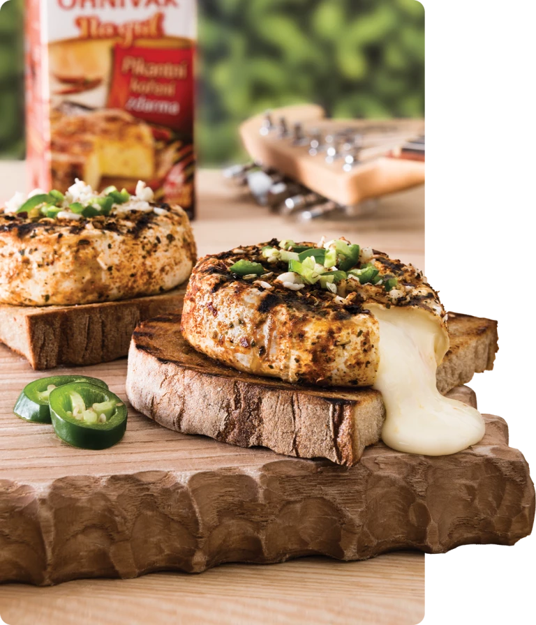 hermelíny se salátem